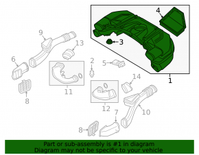Air filter housing BMW 5 G30 18-19 4.4T