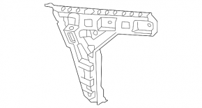 Right rear bumper mount for VW Jetta 22-26
