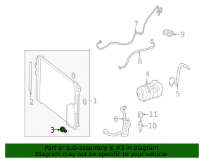 Mercedes W167 GLE 350 450 20-23 air conditioning pressure sensor on radiator