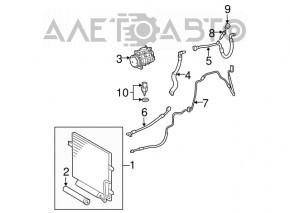 Air conditioning pipe long, iron Mercedes W211 E350