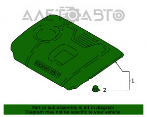Engine cover Kia Forte 4d 17-18 rest