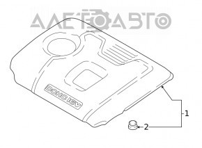 Engine cover Kia Forte 4d 17-18 rest