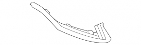 Right rear bumper molding for Volvo XC60 22-25, gloss black, R-Design