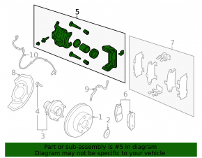 Front right caliper Nissan Murano z50 03-08 rusty
