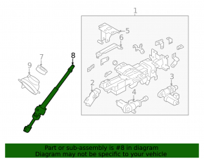 Steering universal joint for Nissan Murano z51 09-14