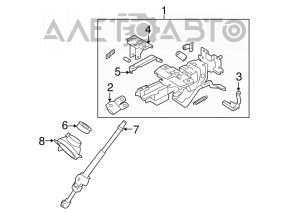 Steering universal joint for Nissan Murano z51 09-14