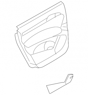 Door trim card rear left Audi Q7 4L 10-15