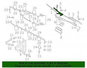 Right wiper arm Audi Q7 4L 10-15