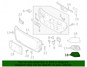 Front bumper grille moldings, left side, Audi Q8 19-23 S-line