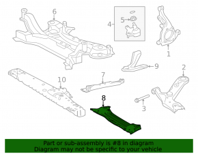 Front Subframe Strut Lexus CT200h 11-17