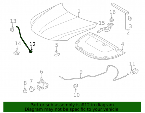 Lexus CT200h 11-17 Hood Support