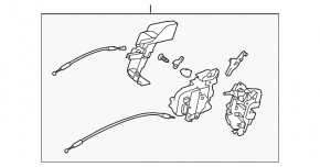 Subaru Outback 10-14 rear left door lock