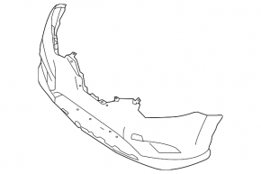Front bumper bare Nissan Rogue 17-