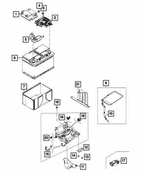 Battery bracket 12V Jeep Renegade 19-23