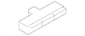 Audi A4 B8 08-16 stabilization control switch under the rear curtain