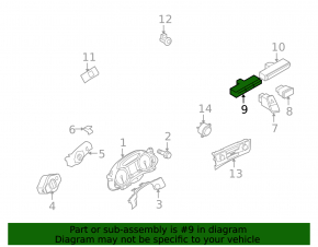 Audi A4 B8 08-16 stabilization control switch under the rear curtain