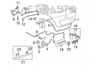 Toyota emblem, tailgate badge, 08-09 Toyota Highlander