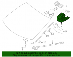 Mercedes H247 GLA 20-26 interior mirror cover, black