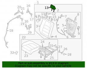 Mazda CX-5 13-15 passenger seat without airbag, manual, black cloth