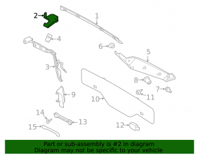 Left tailgate hinge trim for Land Rover Range Rover Sport 13-22