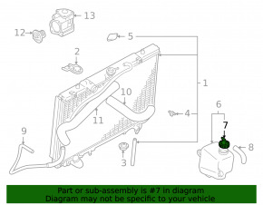 Mitsubishi Eclipse Cross 18- Coolant Expansion Tank Cap