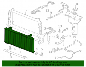 Radiator cooling water Jaguar F-Pace X761 17- AJ126, AJ133
