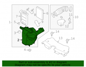 Air filter housing Infiniti FX35 QX70 09-17 3.5, 3.7