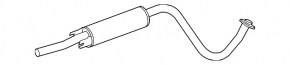 Exhaust line middle part Nissan Sentra 13-19
