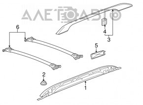 Longitudinal roof rails Chevrolet Equinox 10-17 black