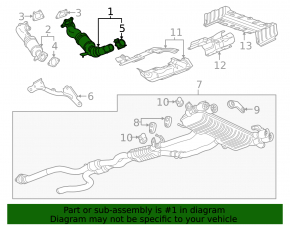 Right catalytic converter for Chevrolet Camaro 16-17 3.6, lower, rusty
