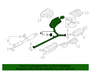 Muffler rear part with barrel right Hyundai Sonata 11-11 rusty
