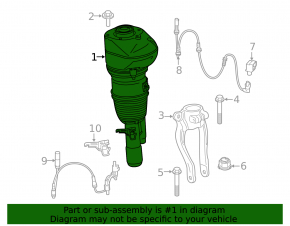 Front left air shock absorber BMW 7 G11 G12 16-22 AWD