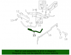 Cooling pipe lower Subaru Outback 15-19