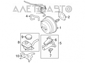 Nissan Murano Z50 03-07 Brake Master Cylinder and Reservoir