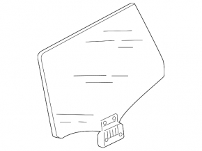 Glass of the rear left door Audi Q7 4L 10-15