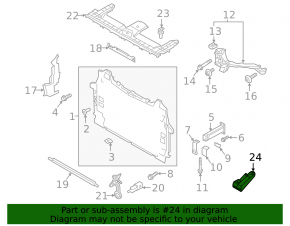 Lower right radiator bracket Audi Q8 19-26 plastic
