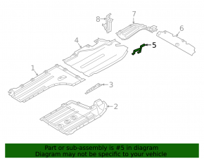 Rear left underbody protection bracket for BMW X7 G07 19-26