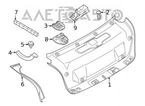 Trunk lid hinge trim left BMW 3 G20 19-