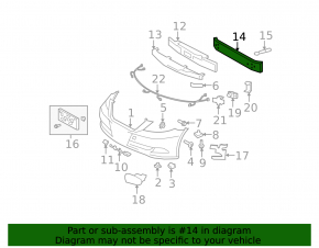 Front bumper reinforcement Lexus LS460 LS600h 07-09 prerest