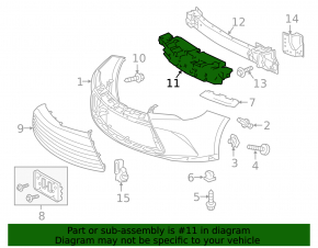 Toyota Camry v55 15-17 front bumper absorber