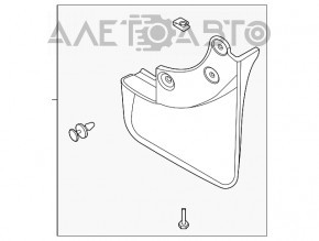 Mudguards front set 2pcs Ford Escape MK4 20- type 1