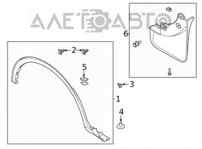 Mudguards front set 2pcs Ford Escape MK4 20- type 1