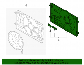 Diffuser radiator shroud bare VW Jetta 19- 1.4T