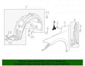 Left wing bracket Honda Civic XI FE/FL 22-