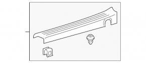 Door sill trim rear right Toyota Sienna 15-20 black