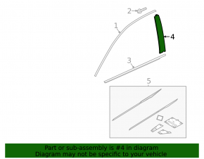 Honda Accord 18-22 front left side door trim