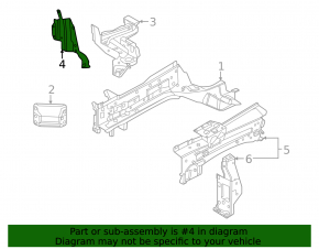 Front side member bracket, rear right, Nissan Ariya 23-25