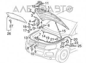 Front bonnet seal VW Touareg 11-17