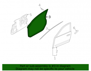 Front right door seal for Infiniti FX35 FX45 03-08
