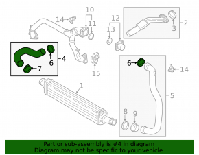 Intercooler pipe right Audi Q5 80A 18-24 3.0T